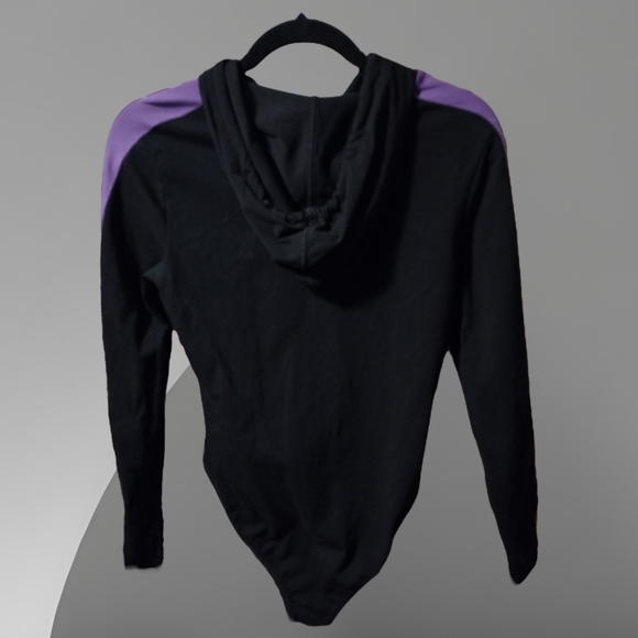 Puma Purple and Black Hooded Bodysuit - Picture 5 of 6